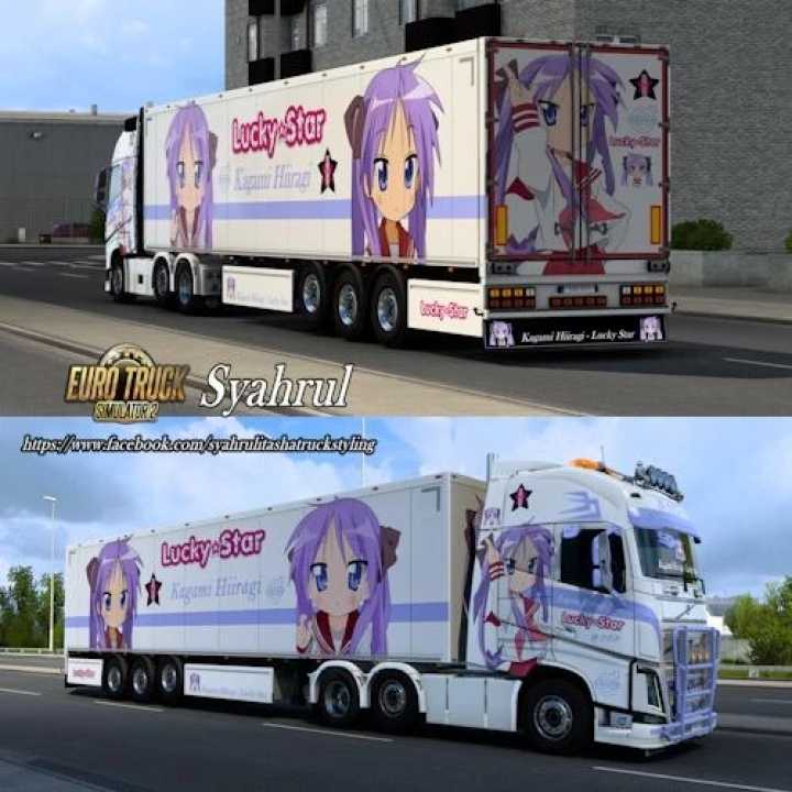 Volvo Fh4 Kagami Hiiragi – Lucky Star Combo Skin ETS2 1.48