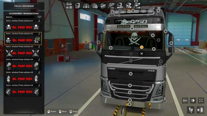Volvo Window Pirate Stickers ETS2 1.48