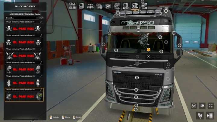 Volvo Window Pirate Stickers ETS2 1.48