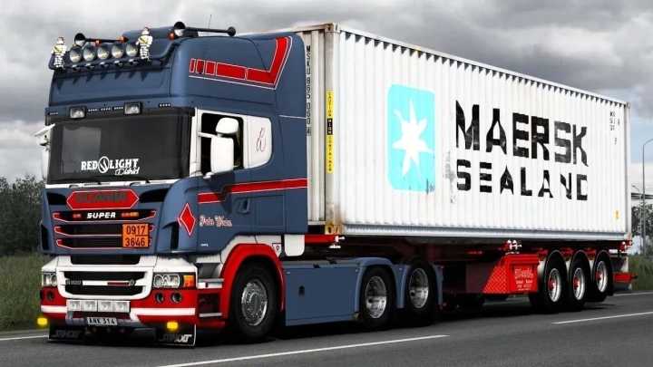 Weeda D-Tec контейнерный прицеп для ETS2 1.47