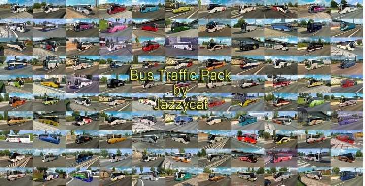 Bus Traffic Pack V17.2 ETS2 1.48
