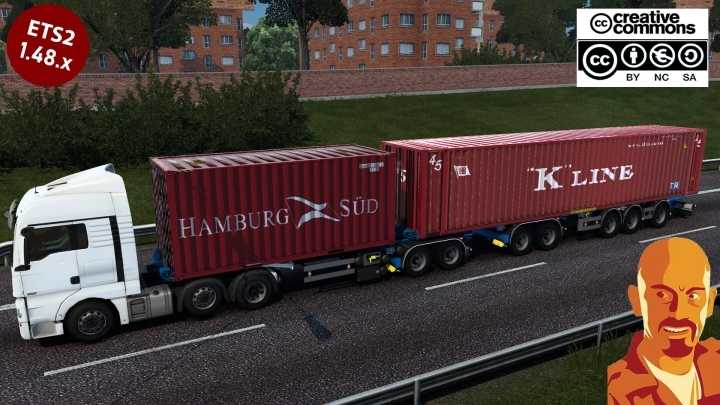 D-Tec Flexi-Trailer Container ETS2 1.48