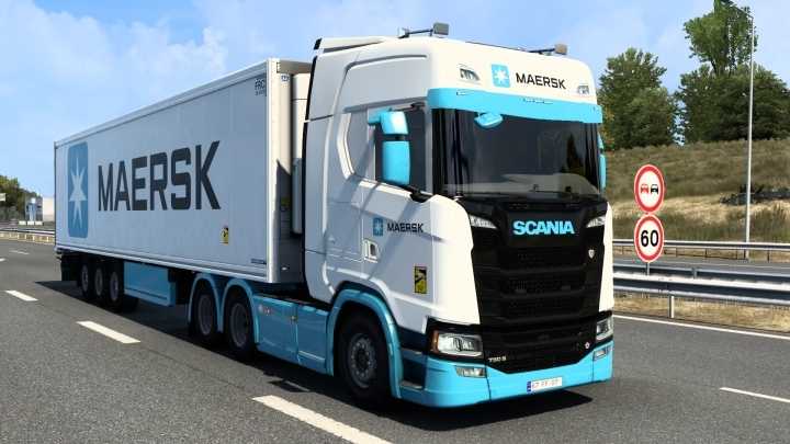 Krone Cool Liner Maersk Skin V1.0 ETS2 1.48