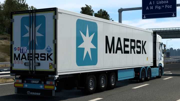 Krone Cool Liner Maersk Skin V1.0 ETS2 1.48