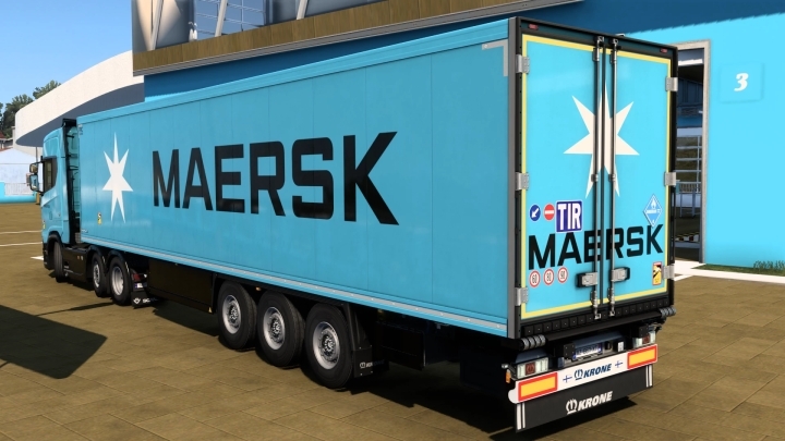 Krone Cool Liner Maersk Skin V2.0 ETS2 1.48