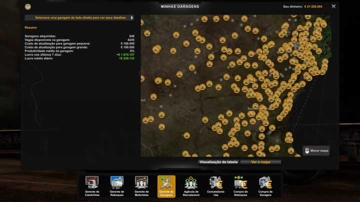 Profile Map Eaa By Clube Rotas, Restanho With Mods ETS2 1.48