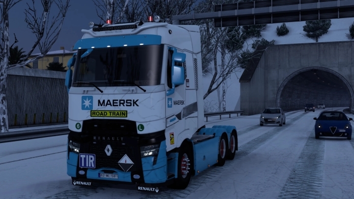 Renault T Maersk Skin V1.0 ETS2 1.48