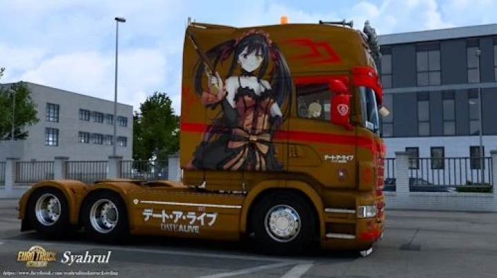 Rjl Scania Topline Extended Kurumi Tokisaki Date A Live Skin ETS2 1.48