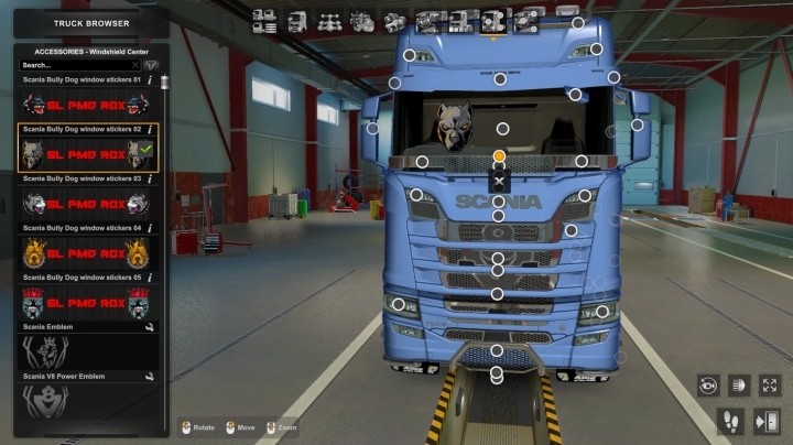 Scania Bully Dog Window Stickers ETS2 1.48