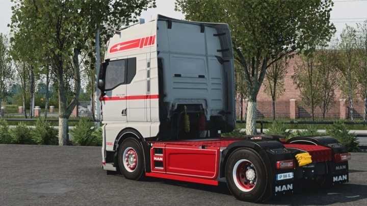 Man Tgx 2020 Grey Red Skin ETS2 1.48