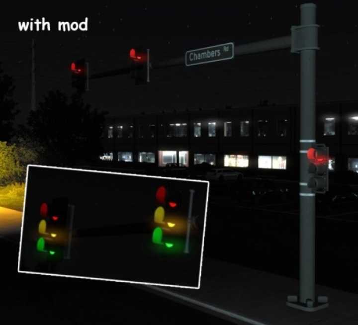 Real Lighting For Traffic Lights ETS2 1.48