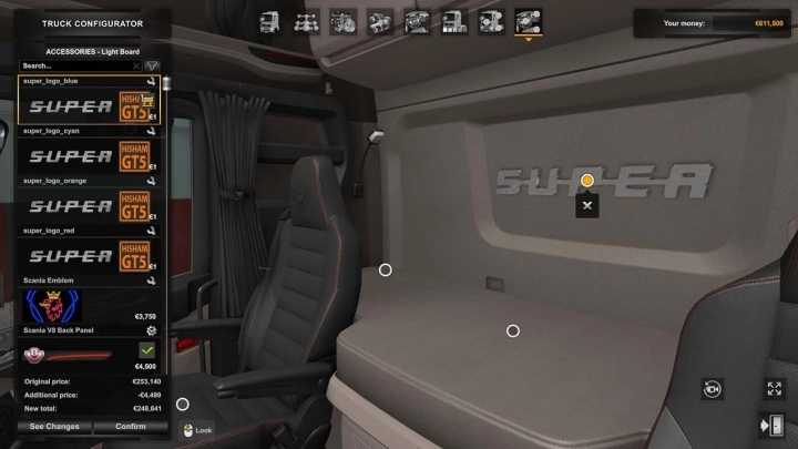 Super Interior Led Logo Addon V2.0.1 ETS2 1.48