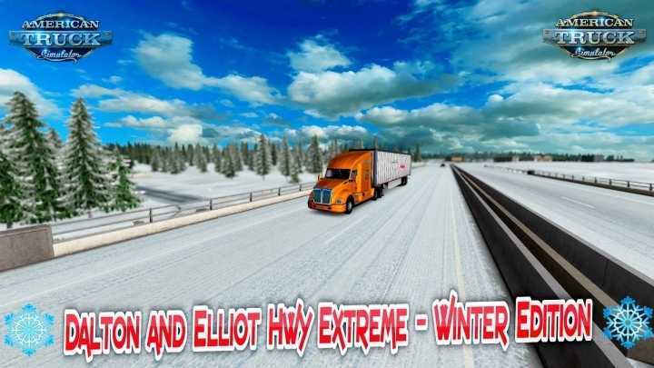 Dalton And Elliot Hwy Extreme 1:1 Winter Map V1.49.1.4 ATS 1.49