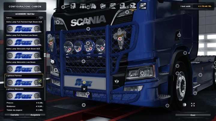 Bullbar Trux Highway Scania Nextgen ETS2 1.48