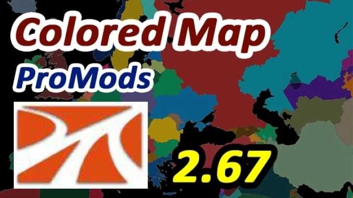 Colored Map For Promods V1.0 ETS2 1.48