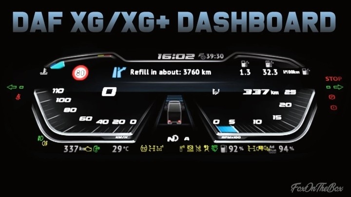 High Quality Dashboard – Daf 2021 Xg & Xg+ V2.5.1 ETS2 1.49