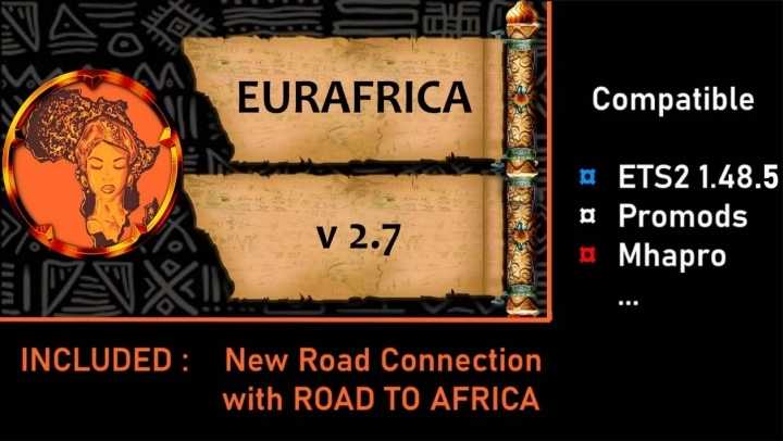 Map Of Eurafrica V2.7 ETS2 1.48