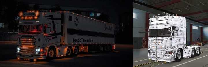 Scania 6 Series R560 Megamod+Trailer ETS2 1.48