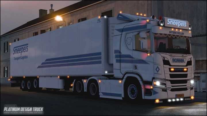Scania R500 + Trailer Sneepels Transport V2.0 ETS2 1.48