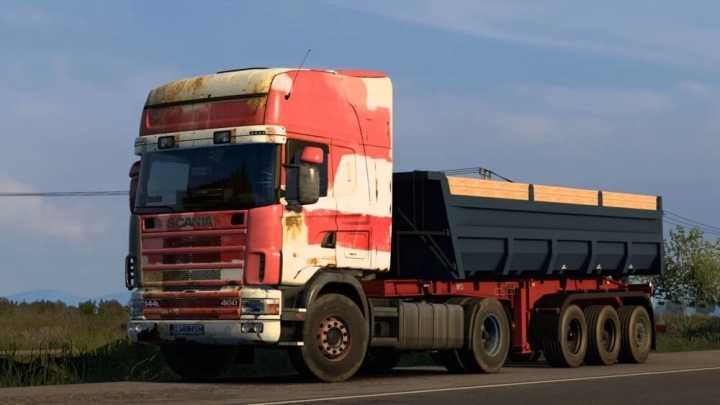 Scania Rjl 4 Series Old Red White Skin ETS2 1.48
