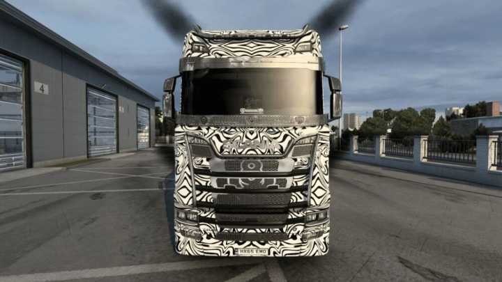 Scania S Camouflage Prototype Skin + Trailers Guido La Vespa ETS2 1.49