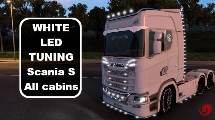 Scania S – White Led Tuning All Cabins V6.0 ETS2 1.48