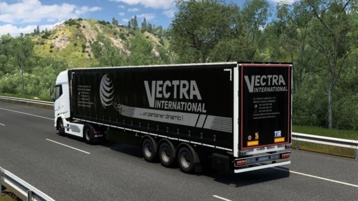 Vectra International Trailer Skin In Traffic ETS2 1.48
