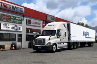 Freightshaker Cascadia 125 V1.1 ATS 1.49 - Грузовик Фрейтшейкер Каскадия 125 версия 1.1 для American Truck Simulator 1.49.