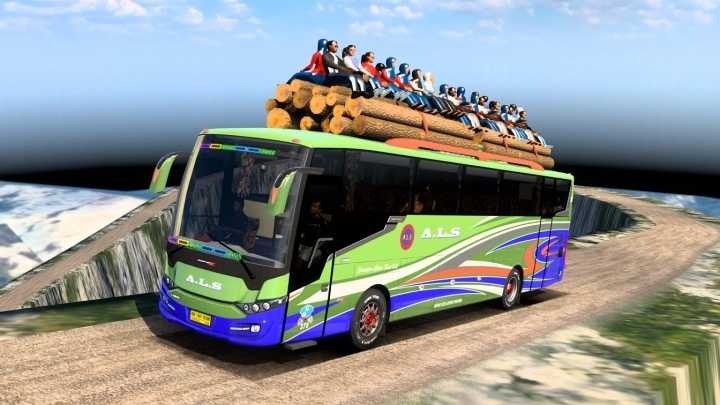 Bus Mod With Passengers On Roof ETS2 1.49