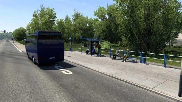Busy Bus Stations V1.1 ETS2 1.49