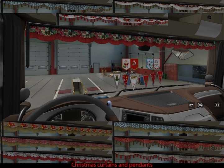 Christmas Curtains And Pendants V2.0 ETS2 1.49