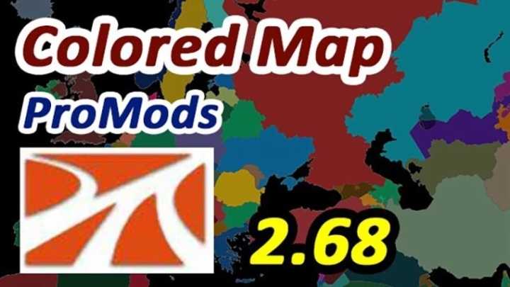 Colored Background Map For Promods 2.68 + Zoom Crash Fix Patch ETS2 1.49