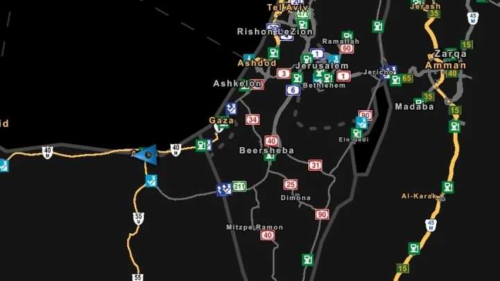 Gaza Re-Added – Promods Middle East Addon V1.0 ETS2 1.49