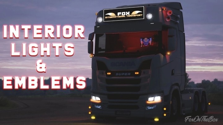 Interior Light & Emblems V10.2 ETS2 1.49
