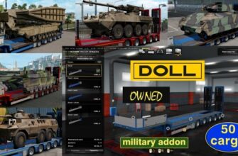 Военный аддон для прицепного модуля Doll Panther V1.3.15 ETS2 1.49