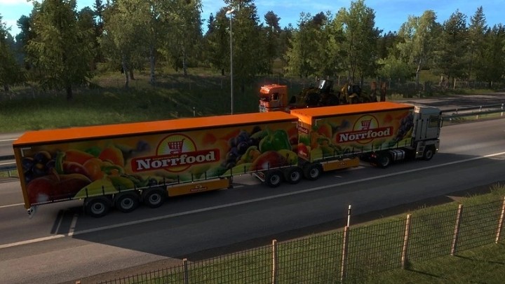 Multiple Trailers In Traffic V1.49.1 ETS2 1.49