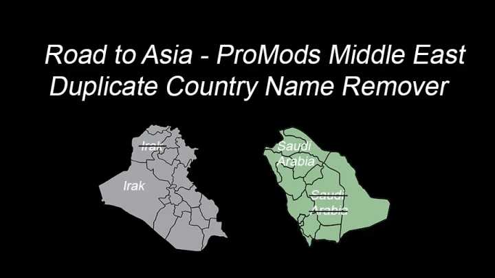 Road To Asia – Promods Middle East Duplicate Country Name Remover V2.68 ETS2 1.49