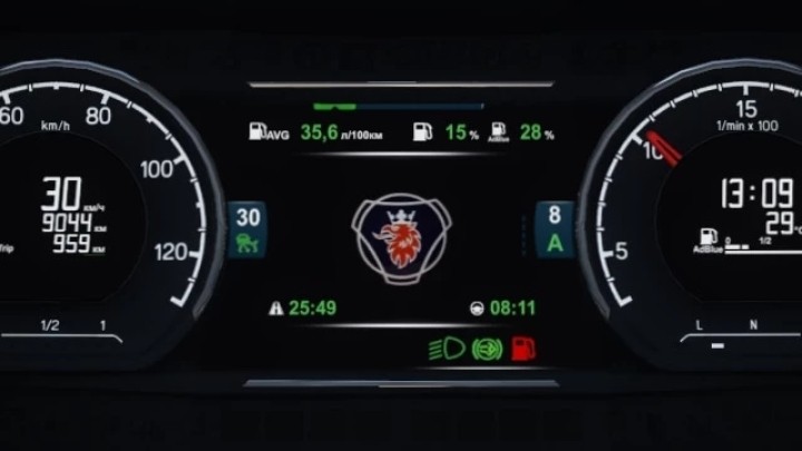 Scania Ng Improved Dashboard Fix V4.6 ETS2 1.49