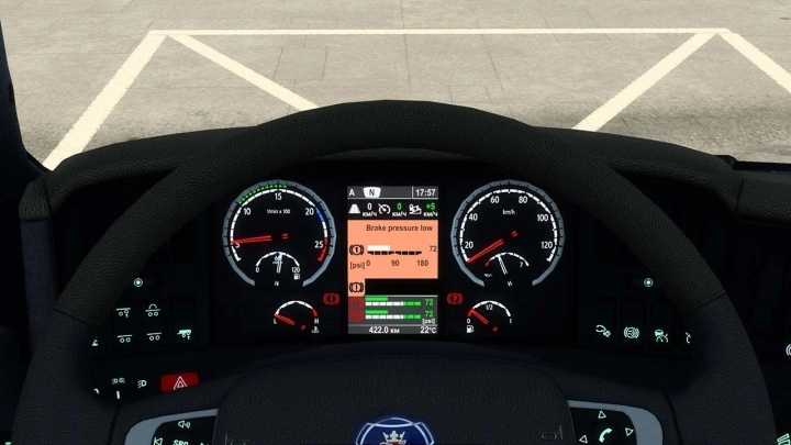 Scania R 2009 & Streamline Improved Dashboard V1.2 ETS2 1.49