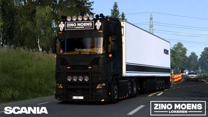 Scania S650 Zino Moens Transport + Trailers ETS2 1.49