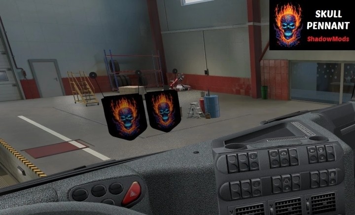 Skull Pennant For All Trucks ETS2 1.49