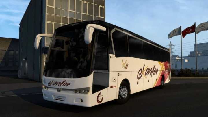 Temsa Safir Ii Konfor Turizm Cumhuriyetle Guclu100 Skinpack V2.0 ETS2 1.49