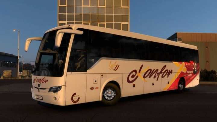 Temsa Safir Plus Euro 6 Konfor Turizm Cumhuriyetle Güclü100 Skinpack V2.0 ETS2 1.49