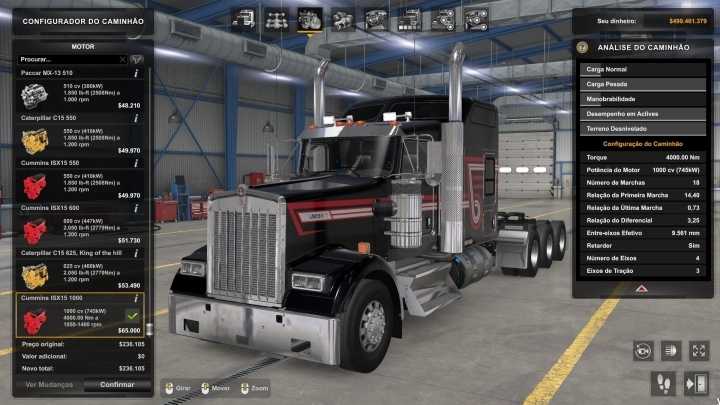 Engine Kenworth W900 1000 Hp V1.0 ATS 1.49