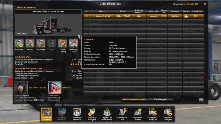 Engine Kenworth W900 1000 Hp V1.0 ATS 1.49