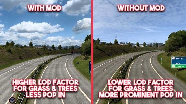 Better Grass Draw Distance V1.0 ETS2 1.49