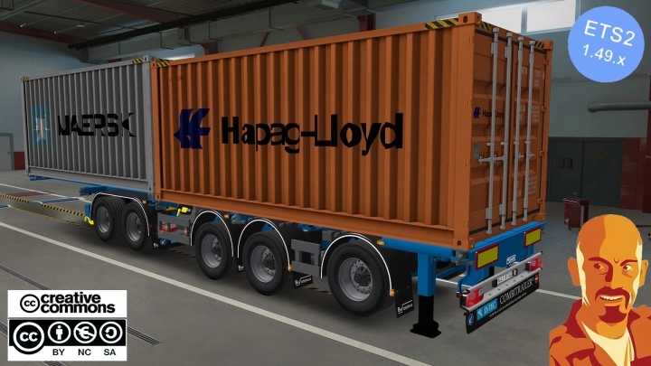 D-Tec Flexi-Trailer Container Small Fix ETS2 1.49