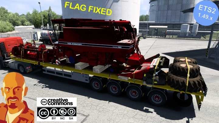 Doll 4 Axis Flatbed & Farming Cargo Pack Flag Fixed ETS2 1.49