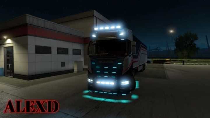 Flare And 10.000 K Lights For All Trucks ETS2 1.49