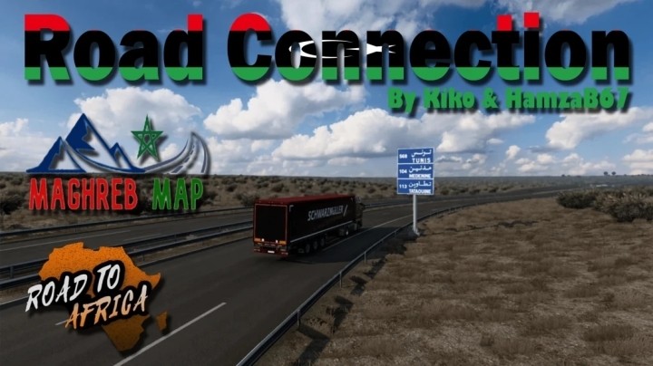 Maghreb Map-Road To Africa Road Connection + Fix V1.1 ETS2 1.49